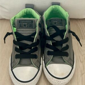 Converse Kids Shoes in Gray and Green